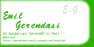 emil gerendasi business card